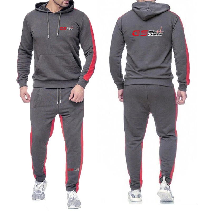 2024 GS 100% adrenaline motoradbiker solid color sweatshirt casual long-sleeved hooded pants Polar two-piece sweatpants suit