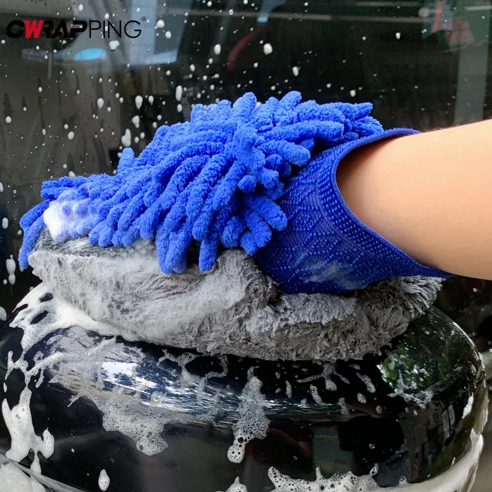 Car Wash Supplies Coral Plush Thickened Detailing Glove Double Sided Handy Cleaning Tools Anti-scratch Glove Cars Accessories car cleaning gloves microfiber cleaning gloves microfiber washing gloves microfiber gloves