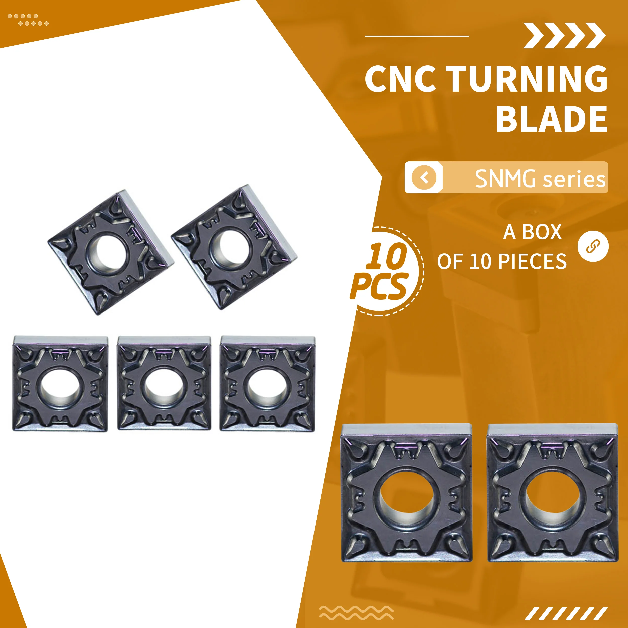

High Quality Square CNC Lathe Inserts SNMG120404-HQ Metal Ceramic Square External Turning Blades Wear-resistant And Durable Tool