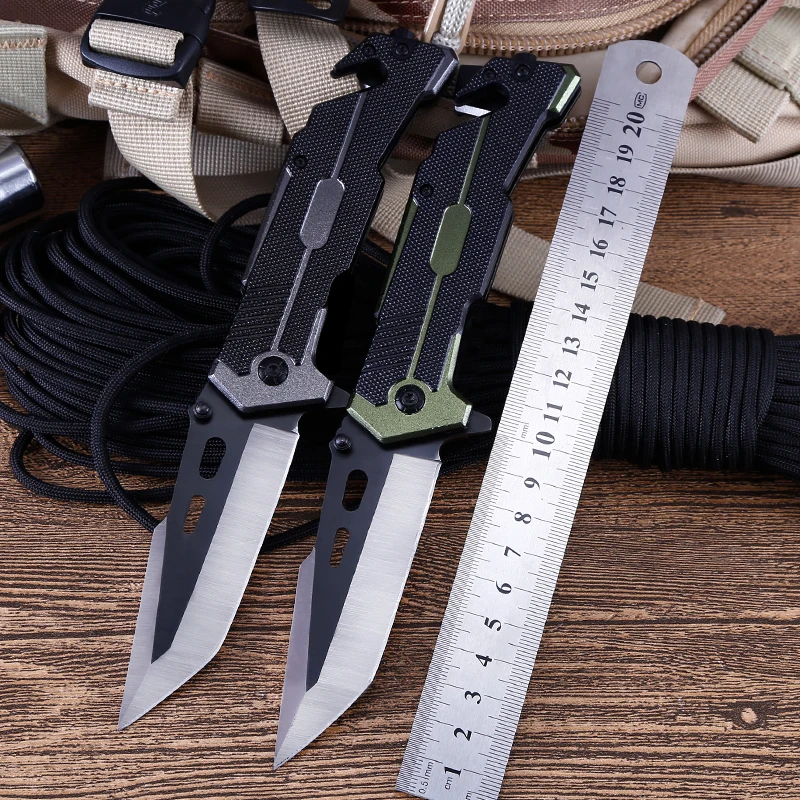 

Folding Knife 8.46'' Survival Tactical Pocket 440C Steel Blade Outdoor Camping Hunting Knives For Self-defense EDC Tools