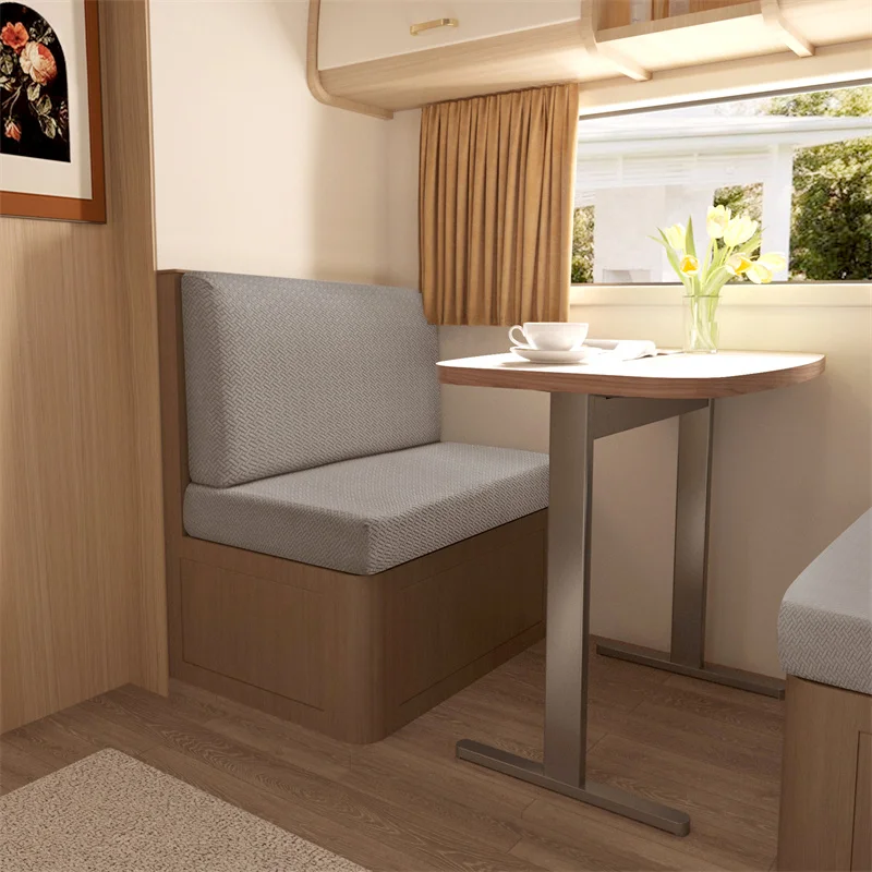 

2 Pcs/set Stretch RV Dinette Cushions Covers Jacquard Couch Cover Booth Seat Covers RV Camper Car Bench Backrest Cover Decor