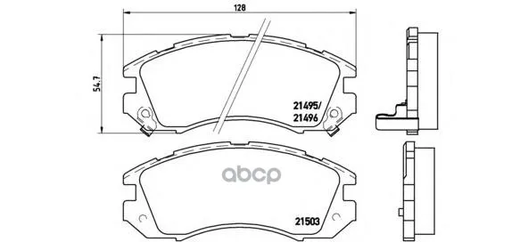 Brake pads front Subaru Impreza Coupe (GFC) Brembo art. P78004 renovation completeness technique vehicle spare fuel update motion passenger