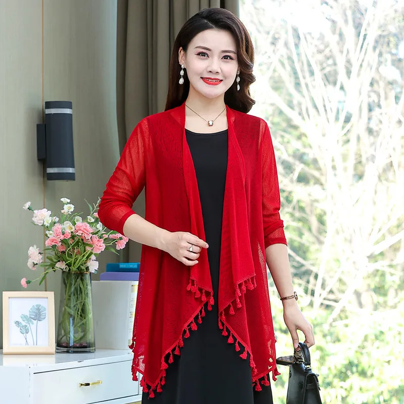 

ZXRYXGS Spring Summer Coat Women's Clothing Outerwear Tassel Shawl 2023 New Lace Short Windbreaker Thin Capes & Ponchos