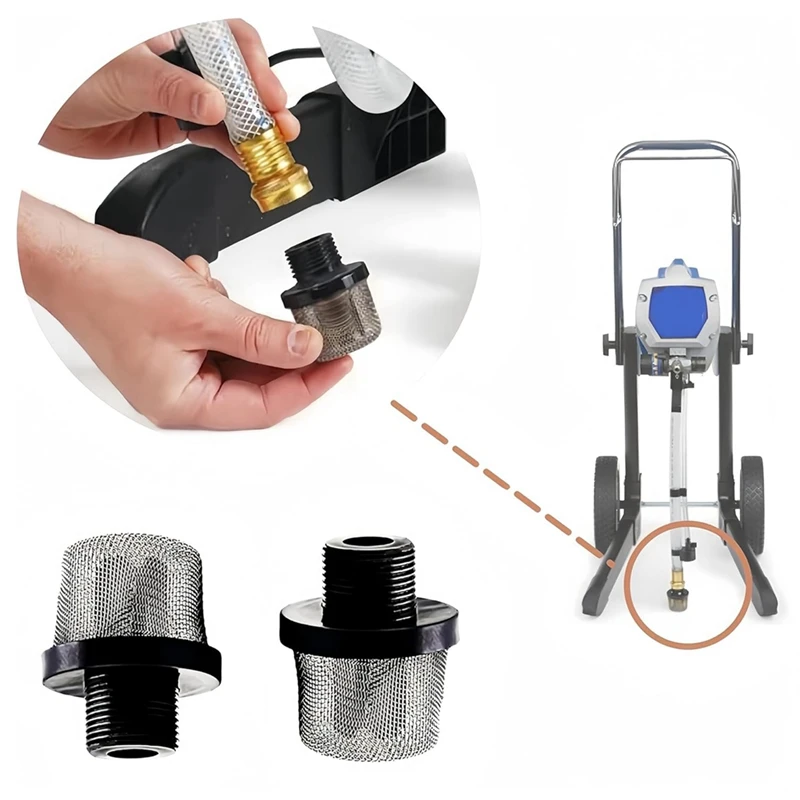 M11K-6Pc 288716 3/4IN Filter Inlet Suction Strainer For Airless Sprayer For Prox7 Prox17 Prox9 Prox19 Airless Sprayer Painter