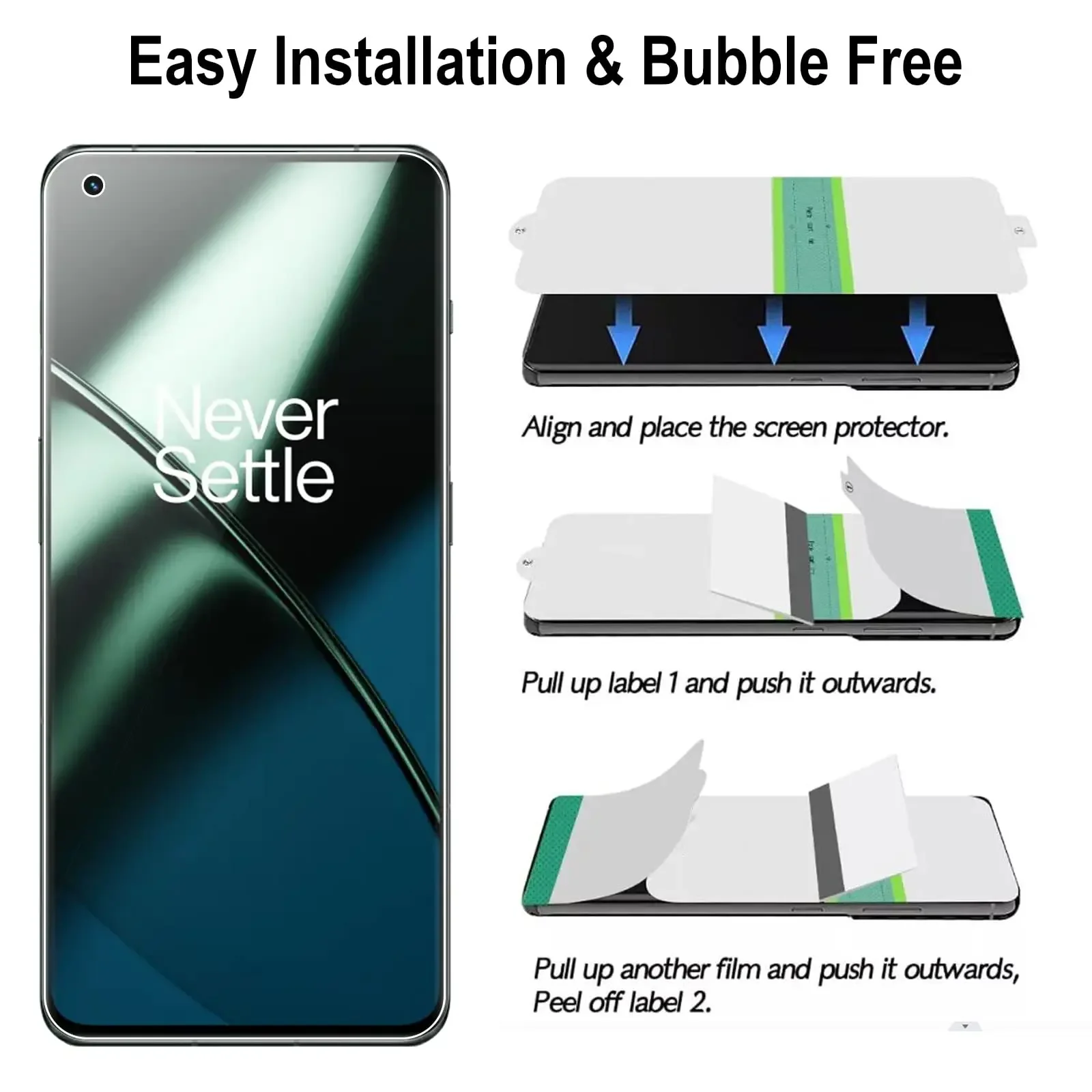 Premium 3-Pack Hydrogel Screen Protector Films - Soft and Durable Protection