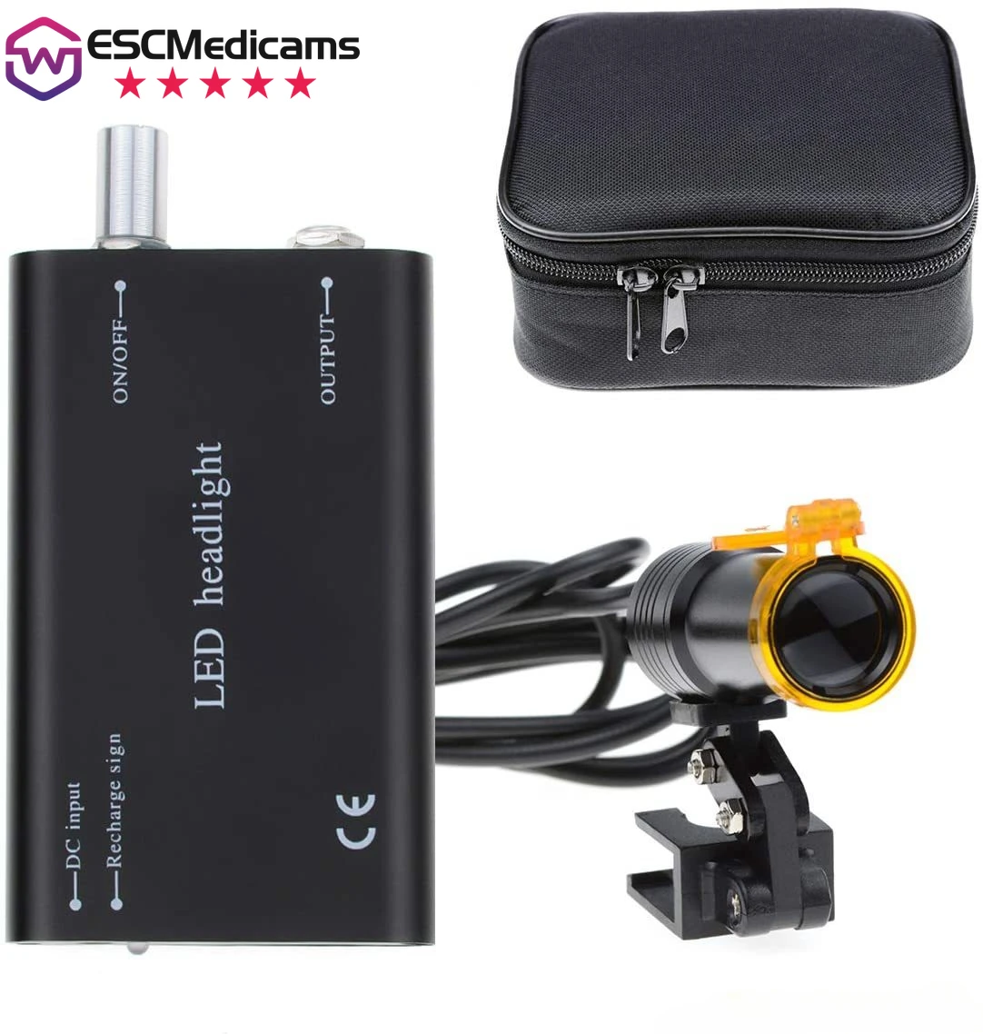 

Dental Headlamp 5W LED Yellow Filte Spotlight for Loupes Oral Cavity Dentist Surgery for Medical Beauty Dental Loupe