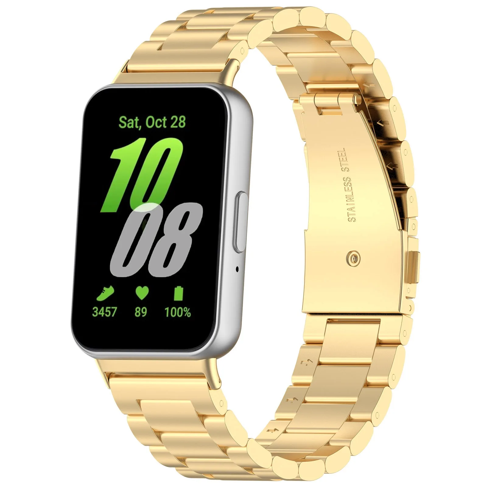 Metal Stainless Steel Fashion Wristband - Comfortable & Durable Strap for Samsung Galaxy Fit 3