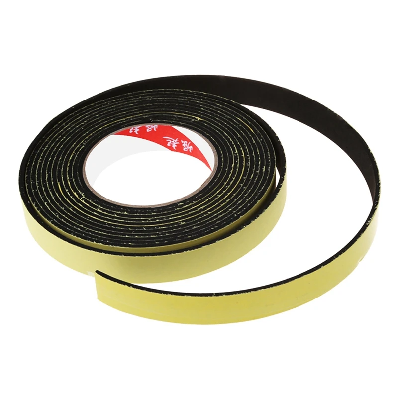 

10X 5M Black Single Sided Self Adhesive Foam Tape Closed Cell 20Mm Wide X 3Mm Thick