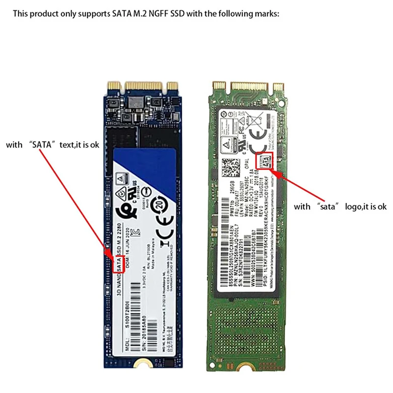 새로운 M.2 NGFF SSD를 2.5인치 SATA 어댑터 카드 라이저 보드로 변환하는 고속 SATA-M.2 NGFF SSD 컨버터, 데스크탑/노트북 스토리지용
