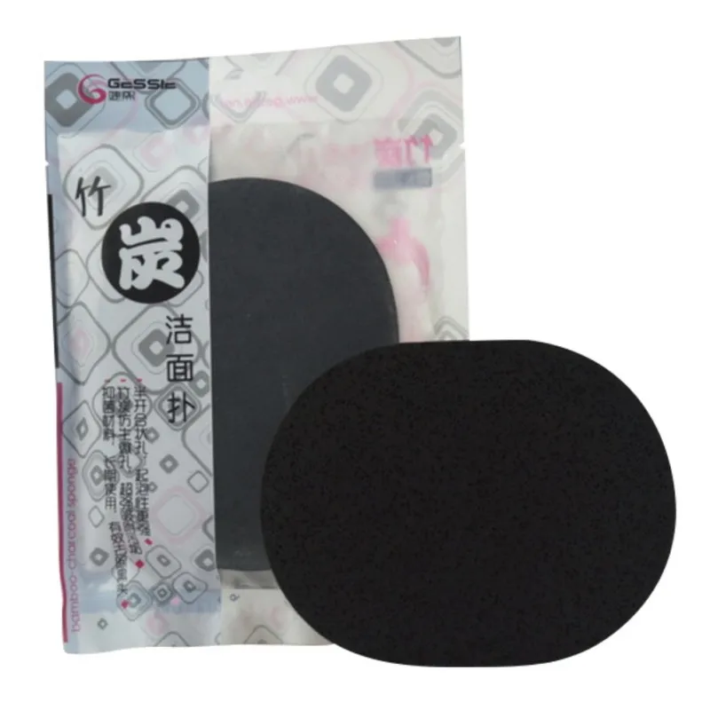 

1Pc Natural Soft Black Bamboo Sponge Puff Beauty Facial Wash Cleaning Cosmetic Puff