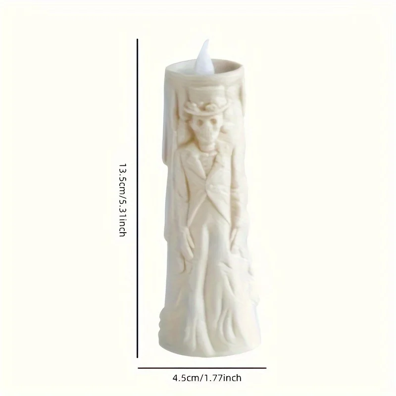 Halloween Skeleton Lamp LED Luminous Candle Horror Decoration Prop Ghost Groom Bride Couple Lamp Ornament Halloween Decor 3