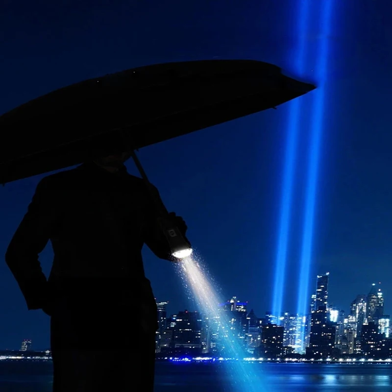 New Fully automatic umbrella, three-folding umbrella, strong, wind-resistant and shrinkable LED lighting features