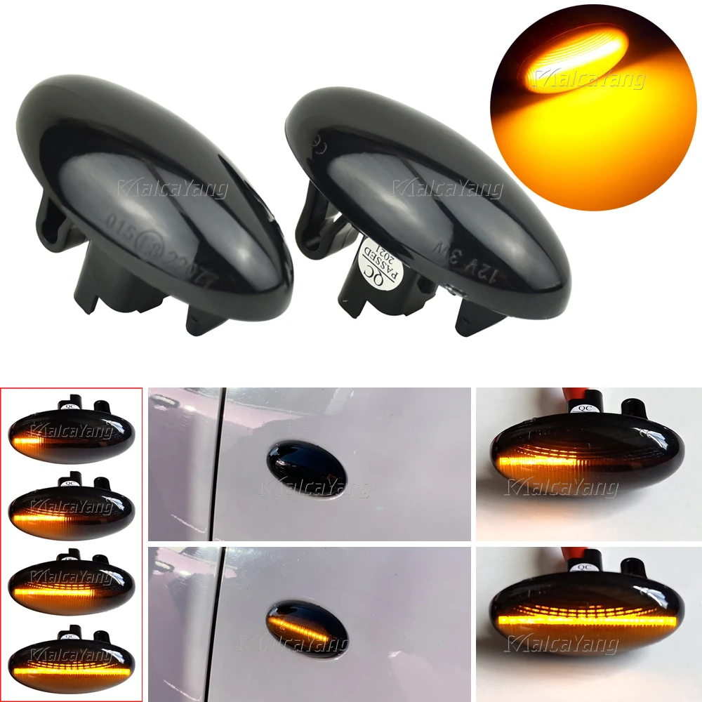 Für Peugeot Für Citroen C1 C2 C3 Jumpy Dynamische LED Seite Marker Fließende Blinker licht Sequentielle Blinker
