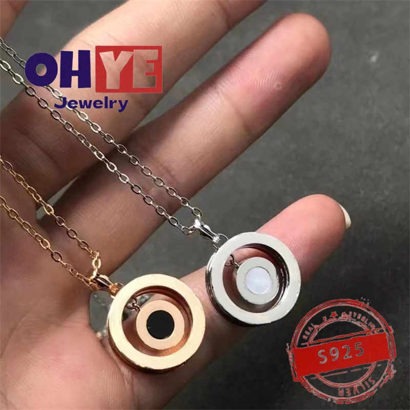 

1:1custom luxury Necklace personality shiny jewelry European and American style Valentine's Day gift laminar pendant