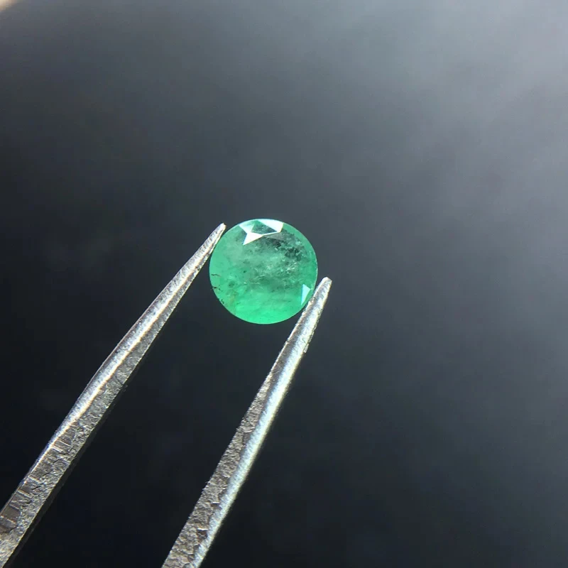 100% Natural Emerald Loose Gemstone Round Cut Sultanite for Diy Fine Jewelry 925 Silver Mounting 1