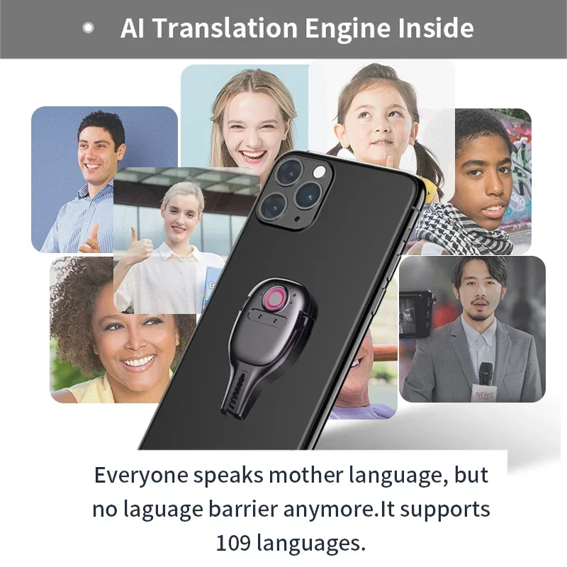 언어 동시 미니 투 텍스트 실시간 채팅 AI 스마트 토키, 멀티 블루투스 온라인 번역기, 음성 번역기 장치