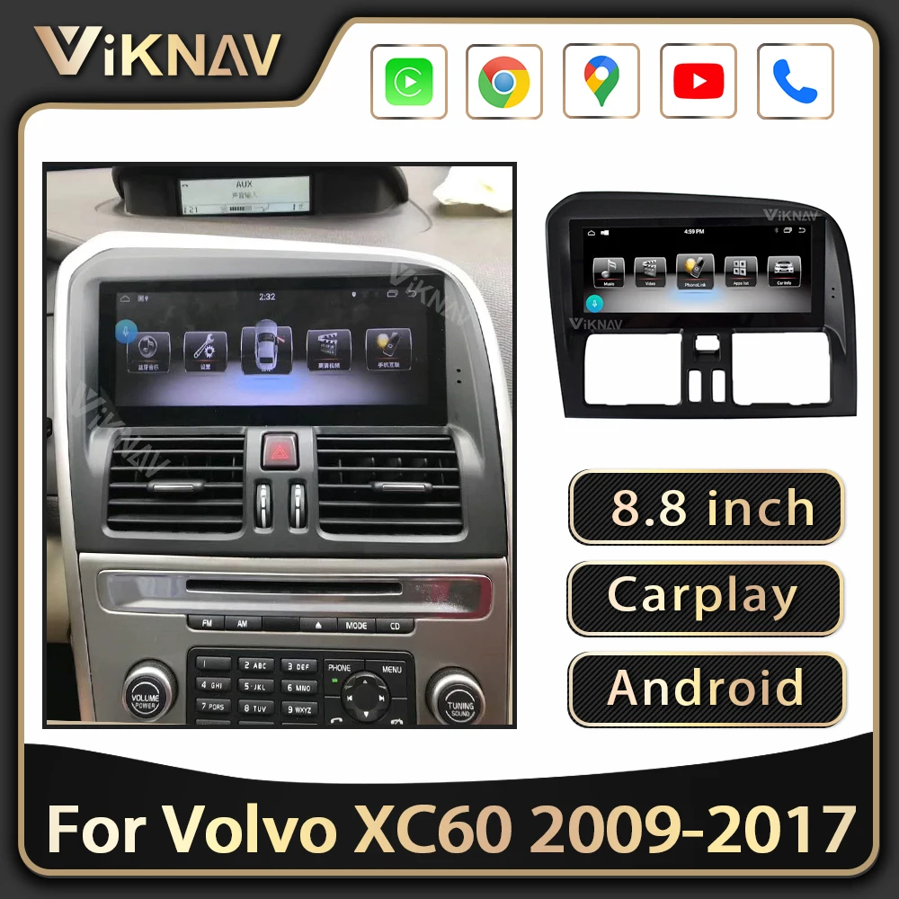 

Car Stereo Radio For Volvo XC60 2009-2017 Multimedia Video Player GPS Navigation Carplay BT DVD Autoradio Head Unit