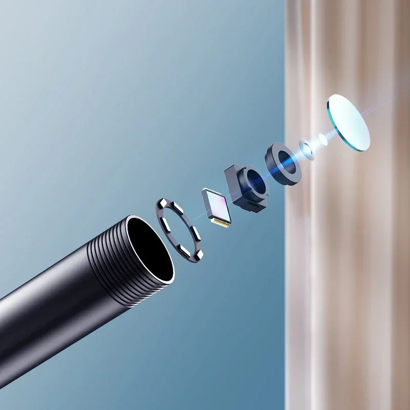 Endoscope Camera Mini Endoscope Camera Android Endoscope Adjustable 6 LED 5.5mm Car Inspection Camera Pipe Inspection with USB/Type-C Adapter