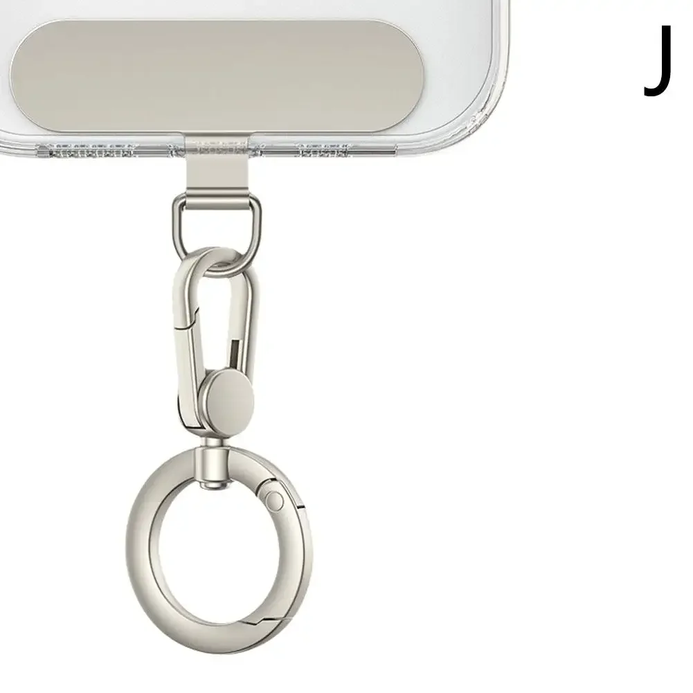 Rotatable Metal Phone Lanyard Connector with Steel Clip