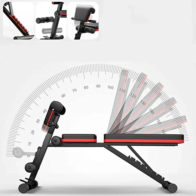 Multifunctional Adjustable Gym Workout Sit Up Weight Fitness Exercise Work Bench Set
