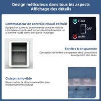 Réfrigérateur de voiture électrique portable, réfrigérateur chaud et froid 12V, bon effet de refroidissement pour voiture, maison, camping et voyage 6