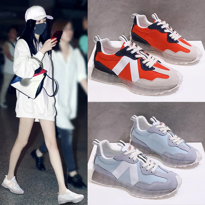 

2023 Spring New Sports Shoes Small Waist Women's Shoes Ins Fashion Versatile