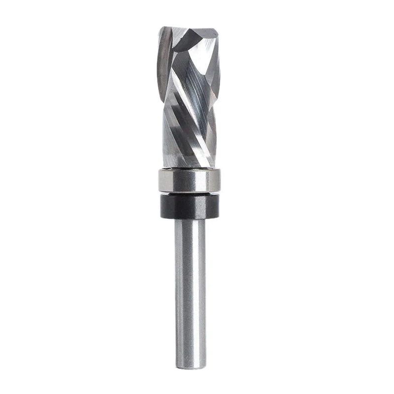 

Bearing Ultra-Performance Compression Flush Trim Solid Carbide CNC Router Bit for Woodworking End Mill 1/4 Inch Shank