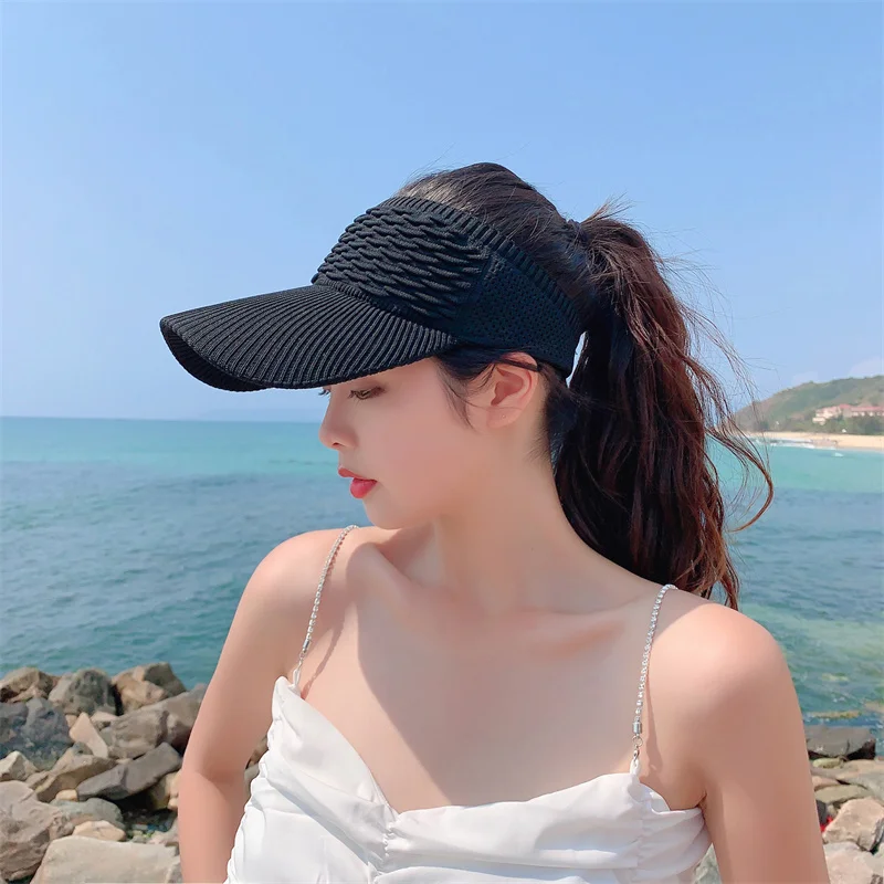 New 2022 Women's Cap Outdoor Sport Baseball Cap Breathable Empty Top Hat Visor Anti-UV Sun Hat Caps Girl Golf Tennis Hats cute baseball caps for women