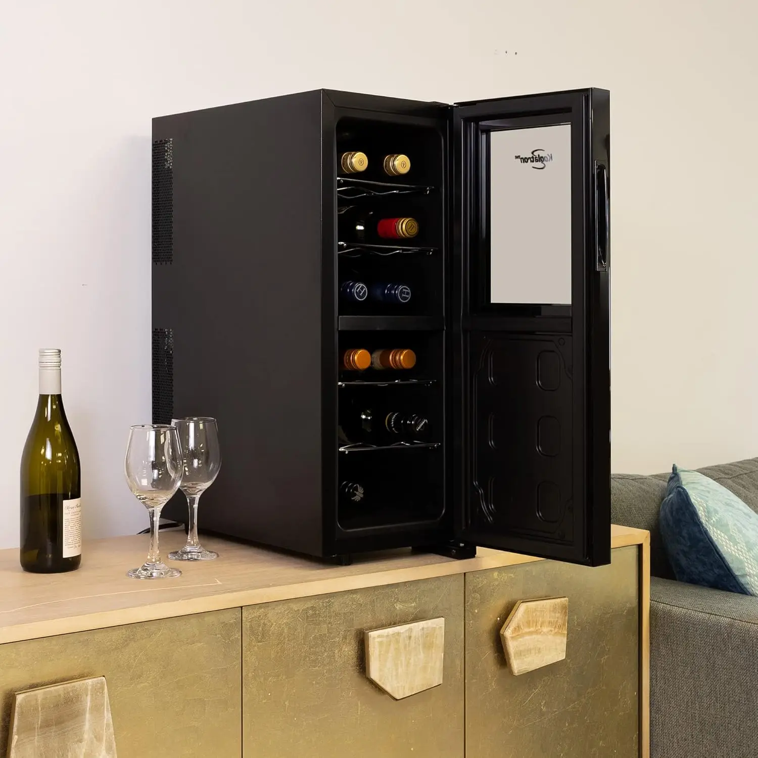 Series 12 Bottle Dual Zone Wine Cooler, Black, Wine Fridge, Freestanding Wine Cellar, Red, White 3