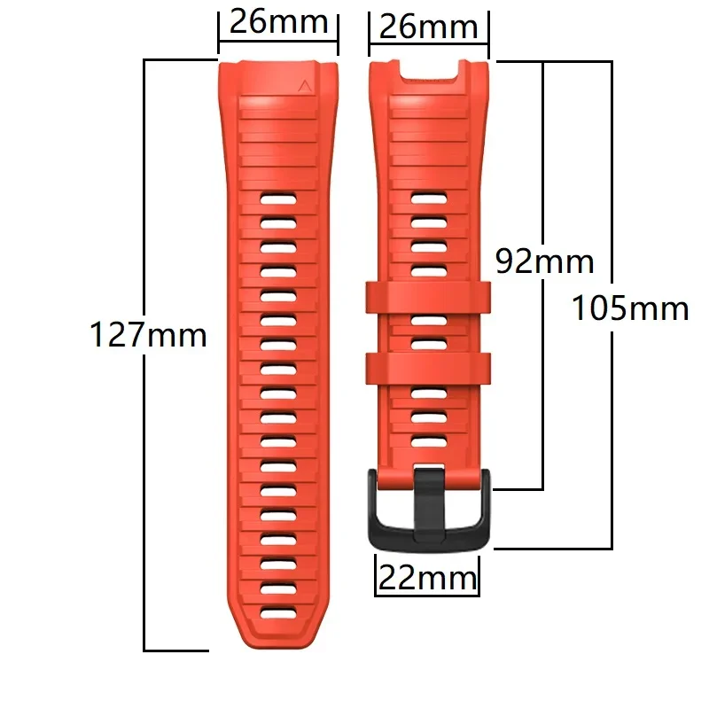Premium 26mm No-Gap Silicone Strap for Garmin Instinct 2X Solar - Tactical Edition Watch
