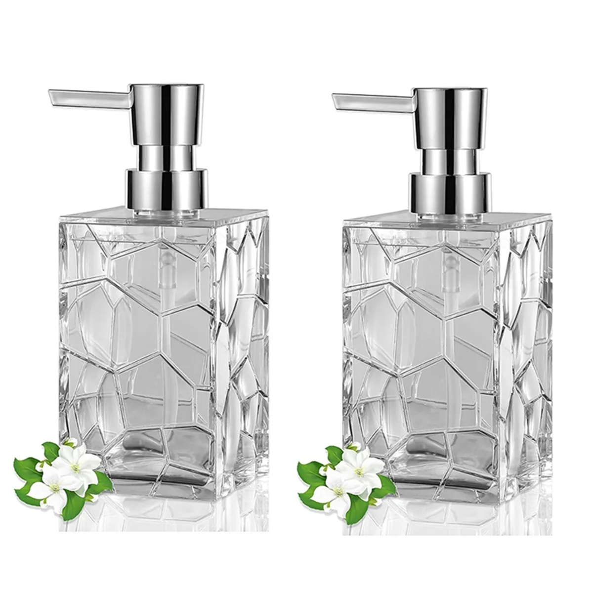 

Диспенсер для мыла для рук, прозрачная акриловая зеркальная бутылка, пластиковый насос для жидкости диспенсер для ванной комнаты