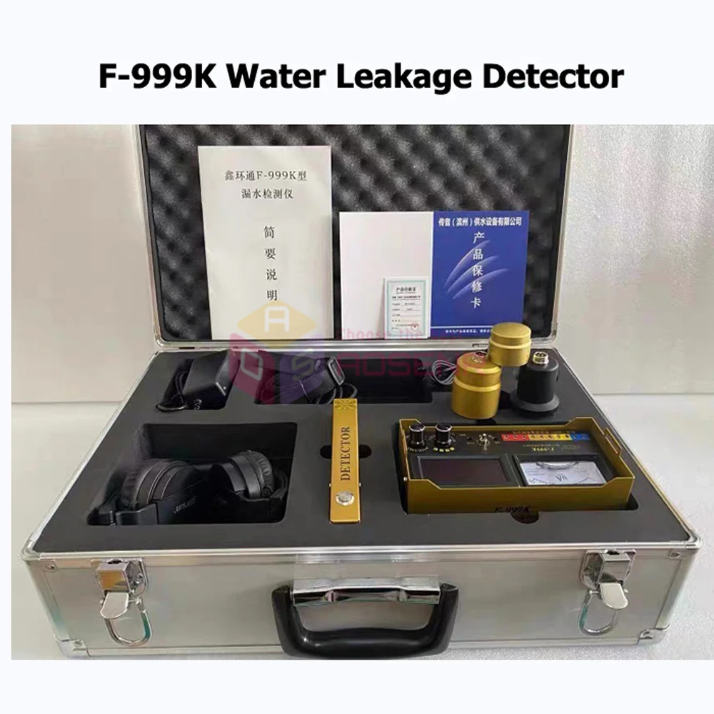 Atyhao F999K - Detector de fugas de agua de tubería, volumen ajustable de  frecuencia múltiple LCD Detector de fugas de agua profesional para tubería
