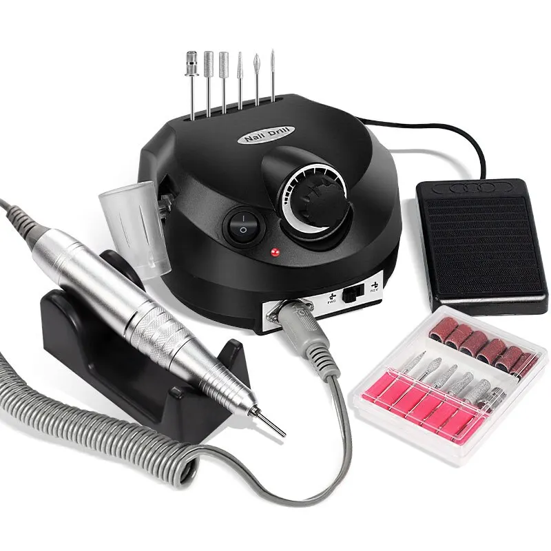 High-Speed Professional Electric Nail Drill Machine - Quiet Manicure & Pedicure Kit with Nail File and Cutting Tools
