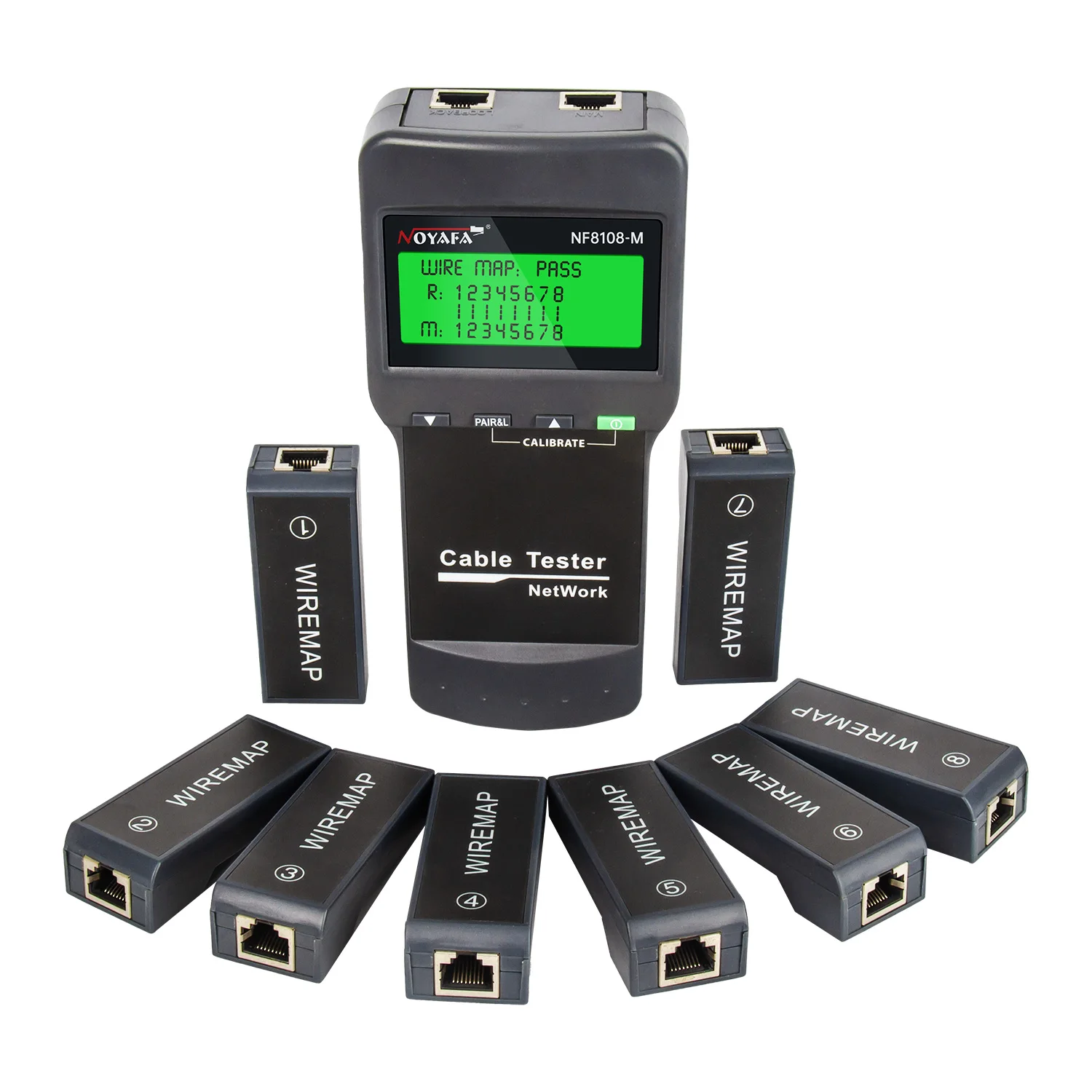 노야파 LCD 화면 네트워크 케이블 오류 테스터 RJ45 케이블 길이 측정기