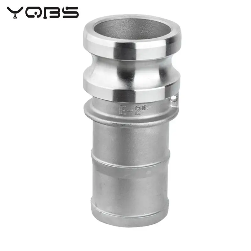 

YQBS 1/2"-2" E Trash Pump Adapter Male Camlock x Hose Barb Stainless Steel