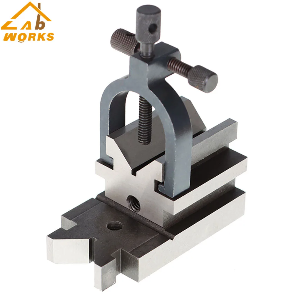 

3-1/2" x1-7/8" x1-7/8" Angle V-Block and Clamp Set Hardened Steel 0.0003"