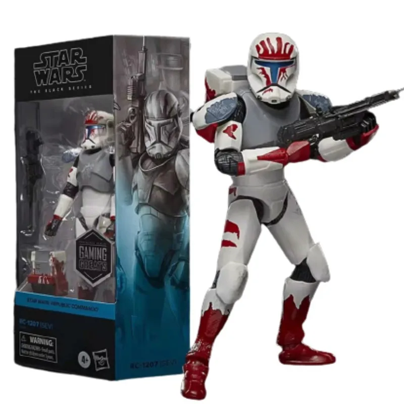 Star Wars Black Serie Sev Clone Commander Republic Commando Rc-1207 Mandalorian Action Figure Raccogliere Modello Giocattolo Per Bambini Regali