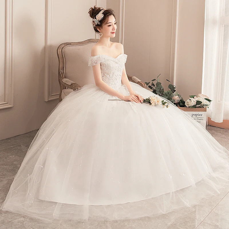 PRXD-625#Wedding Dress Wholesale Lace up Embroidery Bride Marriage Dresses White Ball Gown Factory Christmas Carnival Plus Size 4