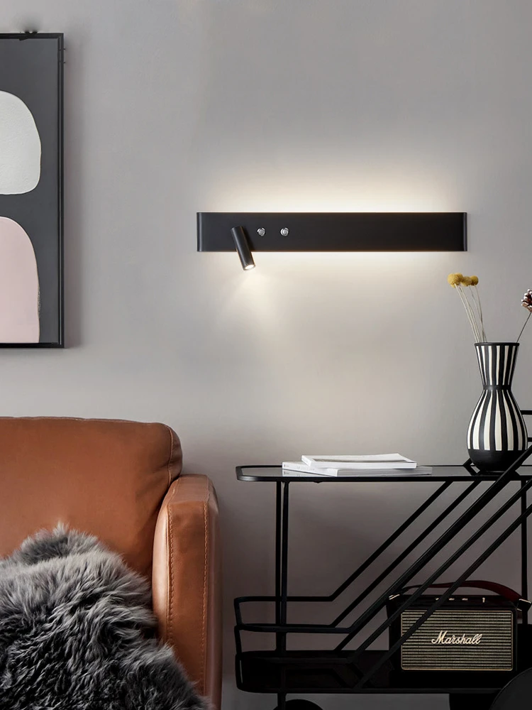 

Modern LED Wall Decor Lamp Bedroom Closets Wall Lights Interior Wall Light Home Bedside Room Decorative Wall Mirrors Lamps Line