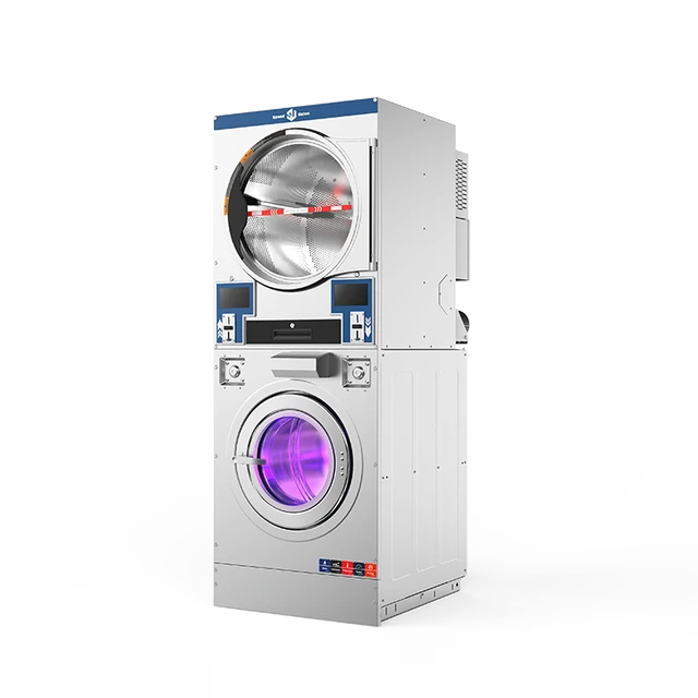 Card & Coin Operated Stacked Washer Dryer Combos - Worldwide Laundry