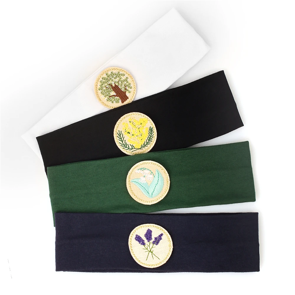 Floral Embroidered Headbands for Babies and Toddlers - Trendy Elastic Hair Accessories