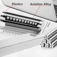 Car Temporary Parking Number Plate Black/Silver/ Aluminium Alloy Material Roller Adjustable Car Parking Plate Car Supplies 3