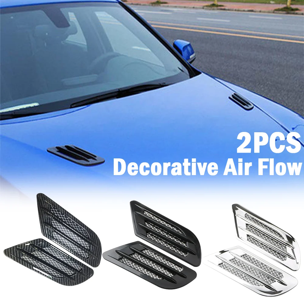 2Pcs Car Side Decoration Air Flow Vent Air Intake Vents Grille Covers ...