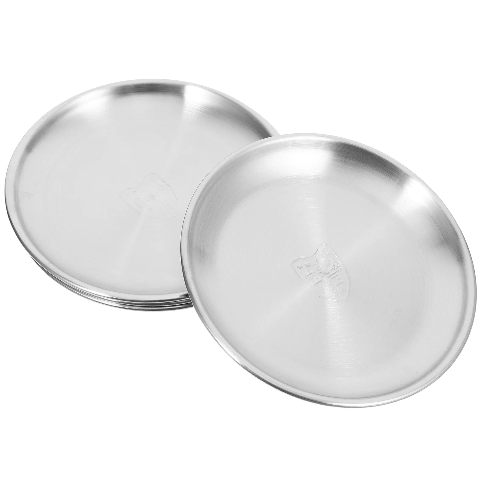 4 Pcs Outdoor Plates Stainless Steel Tray Dinner Large Serving Reusable Safe Child