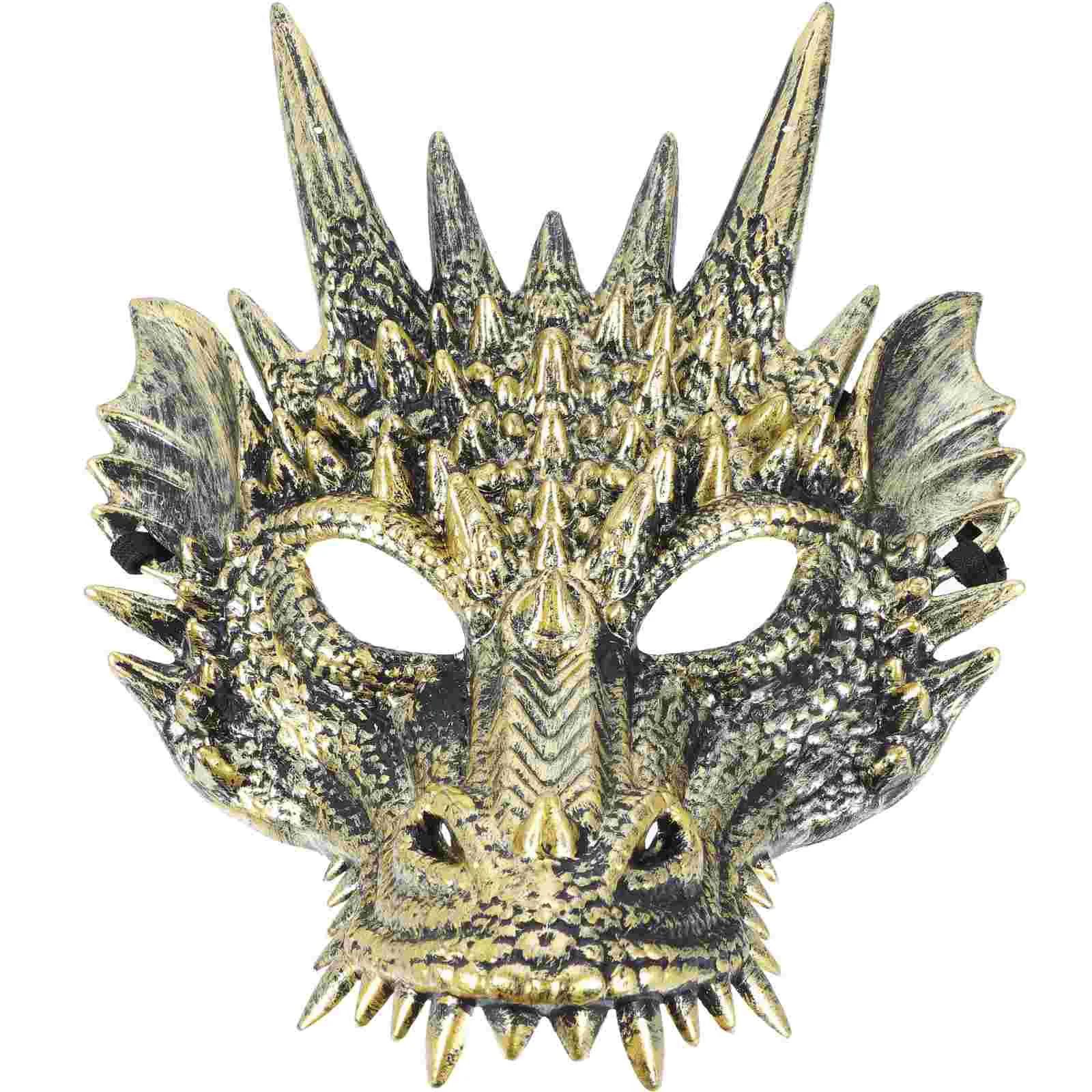 

Golden Dragon Mask Masquerade Animal Mask Medieval Fantasy Dragon Full Mask Cosplay Chinese New Year Dragon Mask Oriental Opera