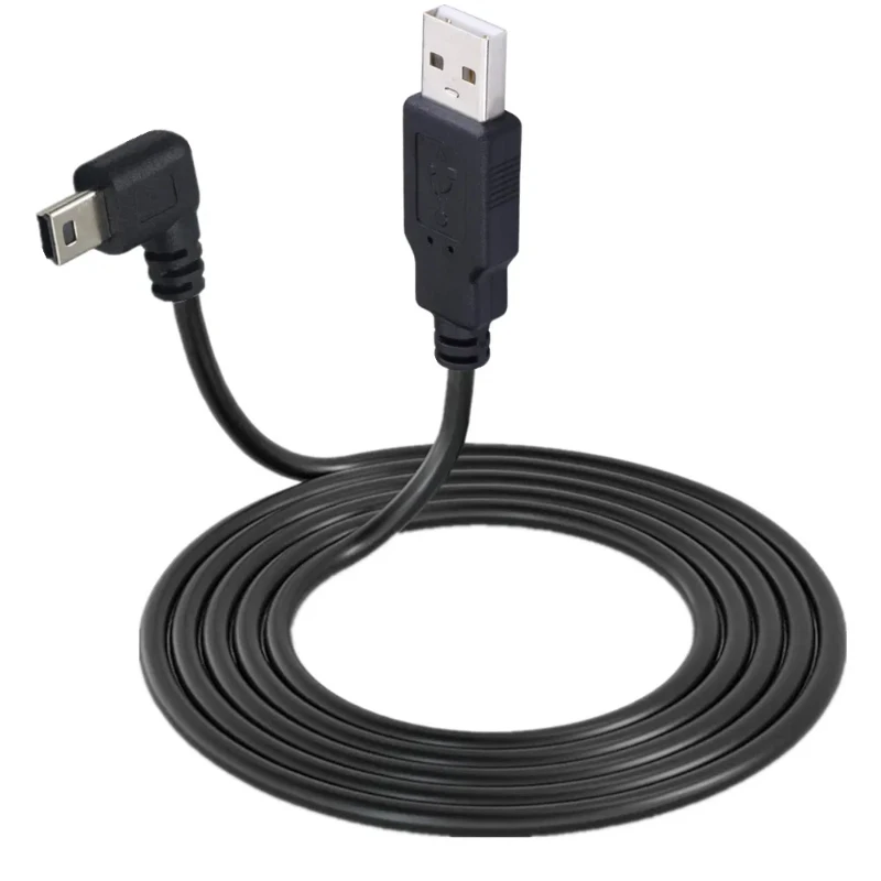 미니 USB 케이블 충전기 코드, 데이터 동기화 충전 어댑터, GPS, 캐논, 대시 캠, satnav, 캠코더, 자동차, 카메라용, 90 도
