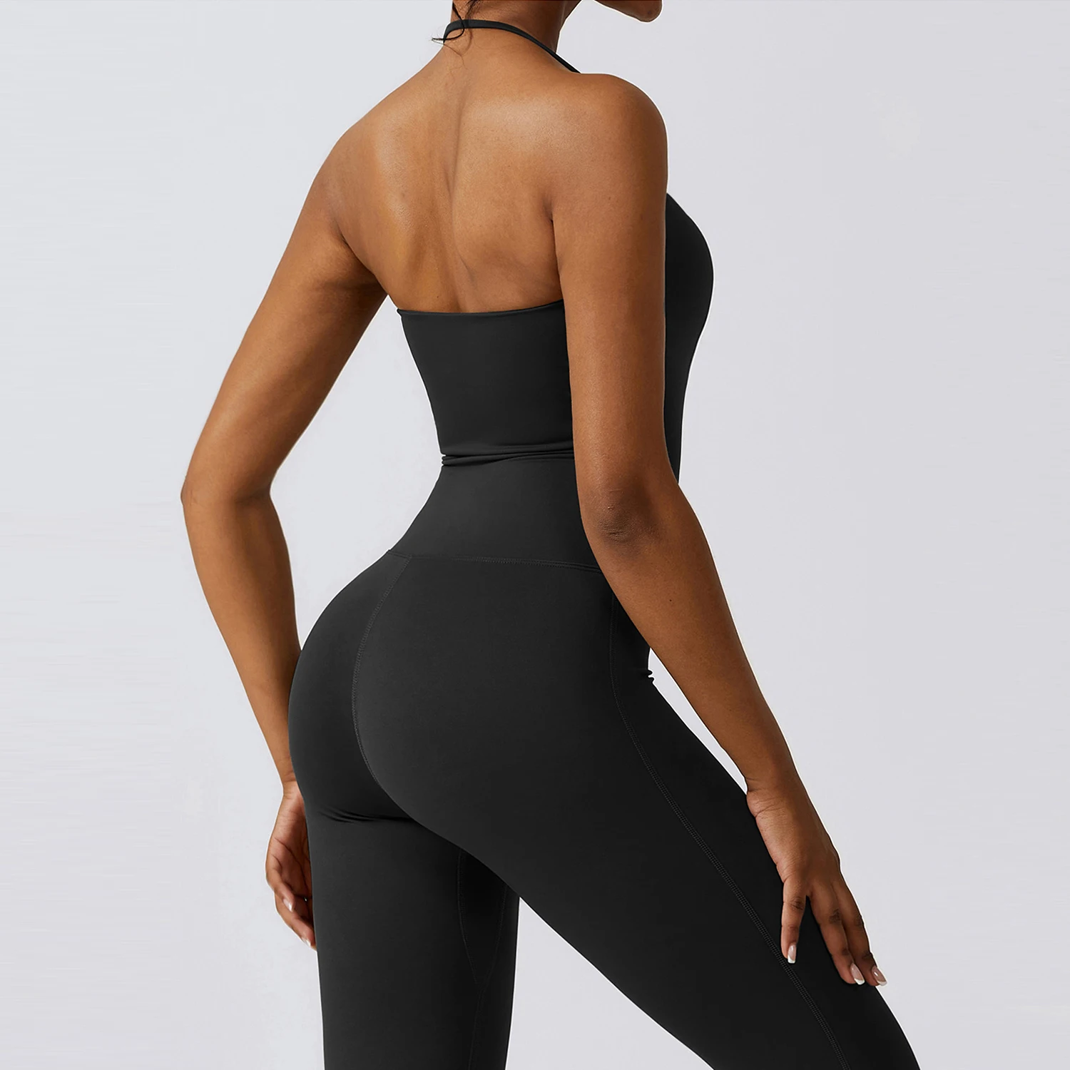 Yoga Set Sports Set Gym Workout Set Sportswear Set Fitness Set Fitness Jumpsuit Fitness One Piece Wear One-piece Yoga Suit Bell Bottoms Gym Set Women Sports Jumpsuit Women Fitness Rompers Stretch Workout Flare Leggings Bodysuits