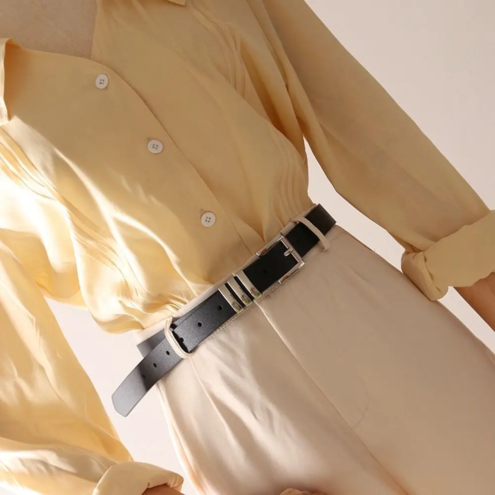 

Unique Simple Vintage Waist Belt PU Leather For Students Adjustable Waistband Corset Belt Square Buckle Belt Women Waist Belt