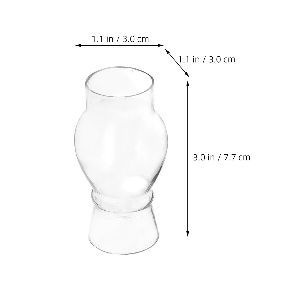2Pcs Clear Glass Oil Lamp Chimney Vintage Lantern Shade Portable Lighting Globe Replacement For Lamp Accessories With Glass Oil