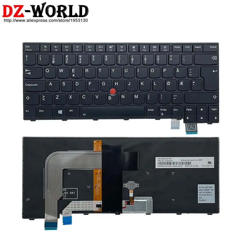 Teclado Retroiluminado para Laptop Lenovo Thinkpad 13 Gen2 T470s s2 ° T460s it sk de es sp se hu ch Sws fr is pt no Cfr si Cfb - Imagem 5
